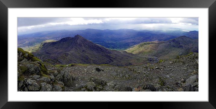 View from Snowdon Framed Mounted Print by Oliver Gibson