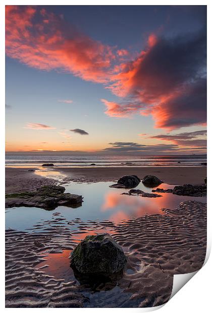 Sunrise at Hauxley Print by Richard Armstrong