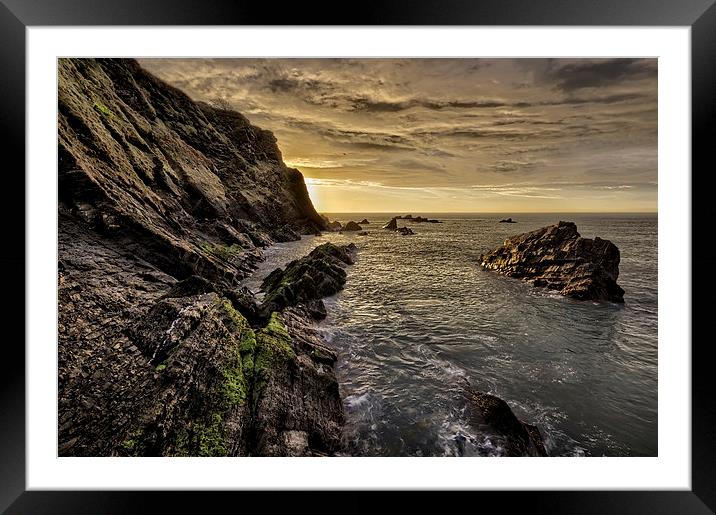 North Devon Coastline Framed Mounted Print by Dave Wilkinson North Devon Ph