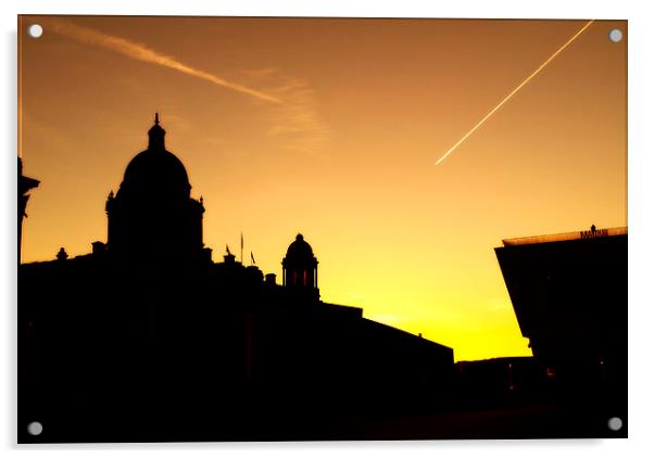 Liverpool sunrise Acrylic by john foley