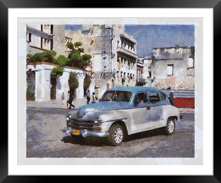 Havana Car Framed Mounted Print by Graham Prentice