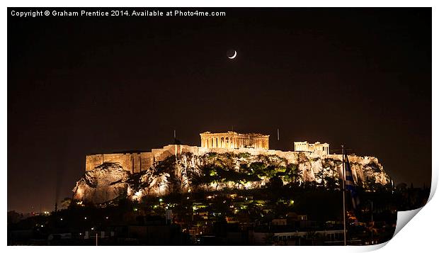 Acropolis, Athens Print by Graham Prentice