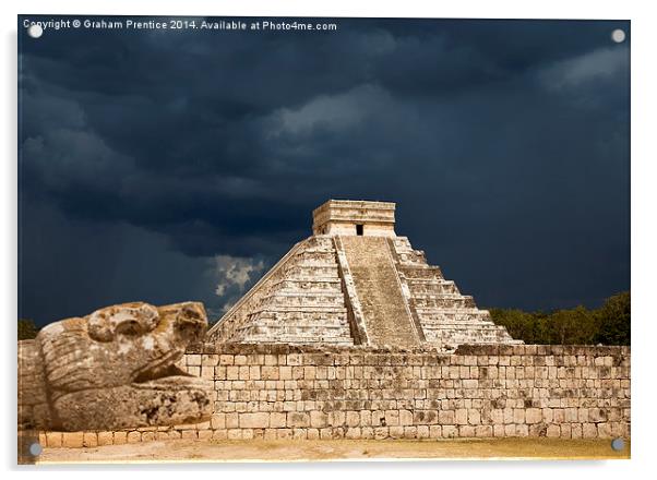 Chichen Itza, Storm Approaching Acrylic by Graham Prentice
