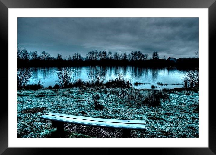 Cold Morning by the Lake Framed Mounted Print by Sheryl Goodearl