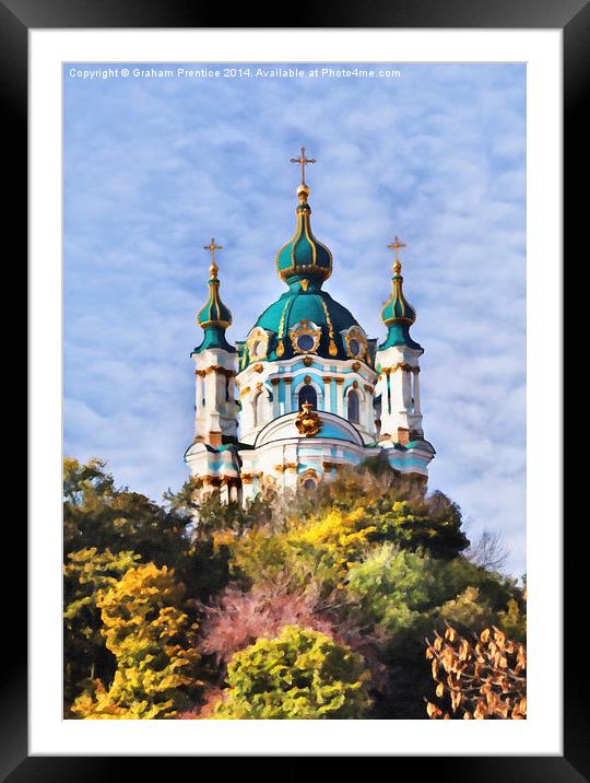Church of St Andrew, Kiev Framed Mounted Print by Graham Prentice