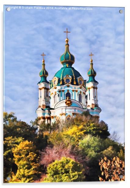 Church of St Andrew, Kiev Acrylic by Graham Prentice