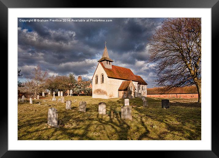 Wisley Church Framed Mounted Print by Graham Prentice