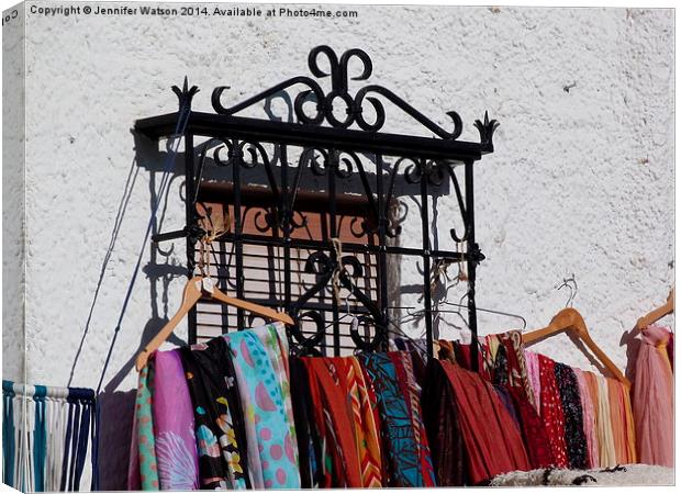 Andalucian scarves for sale Canvas Print by Jennifer Henderson