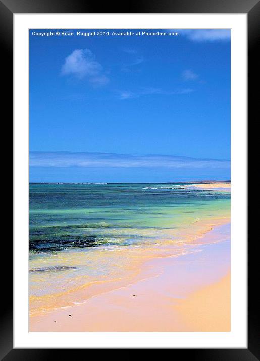 Tropical Island Blue Skies Framed Mounted Print by Brian  Raggatt