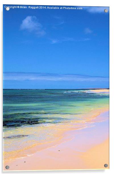 Tropical Island Blue Skies Acrylic by Brian  Raggatt