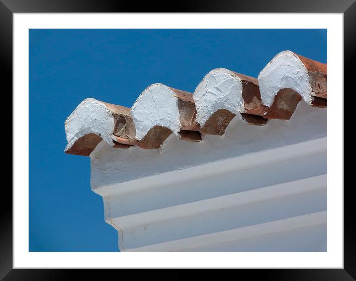 Andalucian roof tiles Framed Mounted Print by Jennifer Henderson
