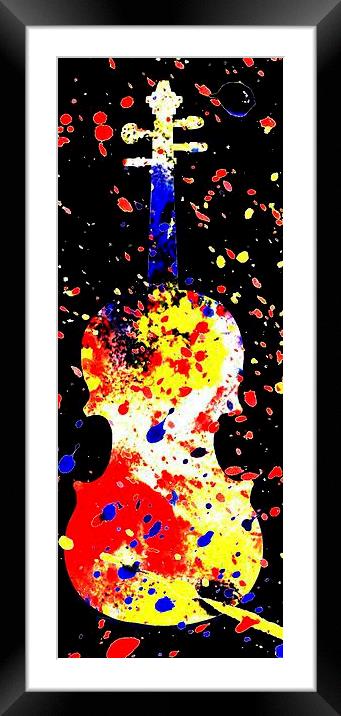 Violin Abstract Framed Mounted Print by Abstract  Fractal Fantasy