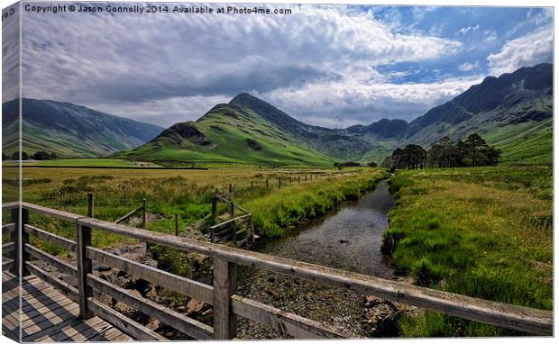 Fleetwith Pike And Haystacks Canvas Print by Jason Connolly
