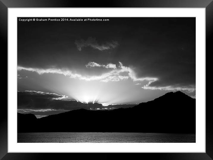 Polynesian Sunset Framed Mounted Print by Graham Prentice