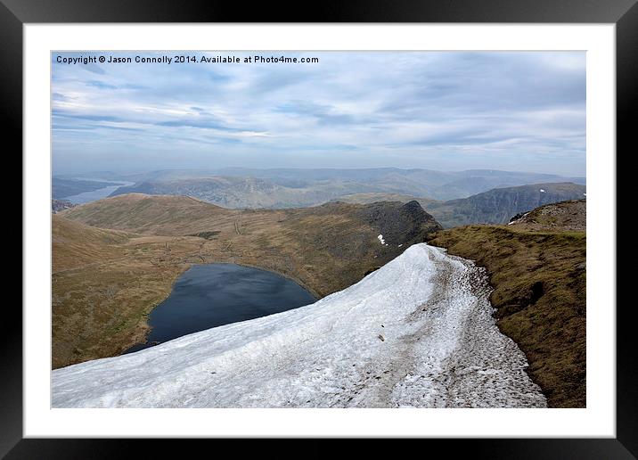 Red Tarn and Striding edge Framed Mounted Print by Jason Connolly