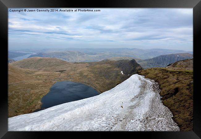 Red Tarn and Striding edge Framed Print by Jason Connolly