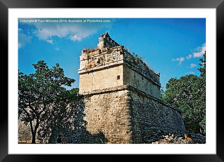 Mayan Ruin at Chichen Itza Framed Mounted Print by Paul Williams