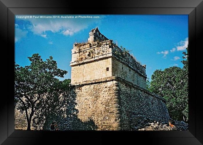 Mayan Ruin at Chichen Itza Framed Print by Paul Williams