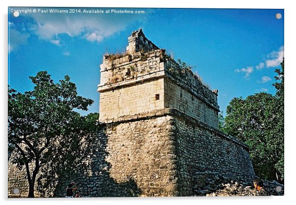 Mayan Ruin at Chichen Itza Acrylic by Paul Williams