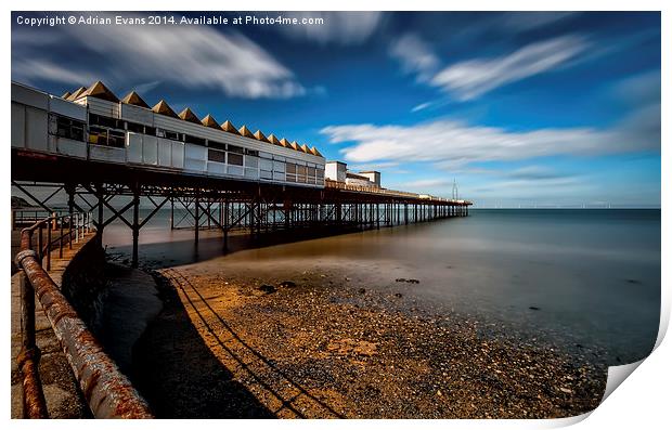 Victoria Pier Colwyn Bay  Print by Adrian Evans