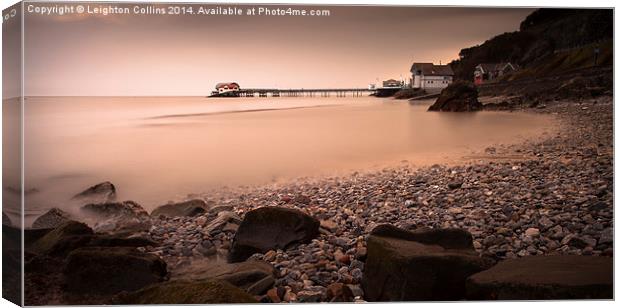 Mumbles pier and lifeboat station Canvas Print by Leighton Collins