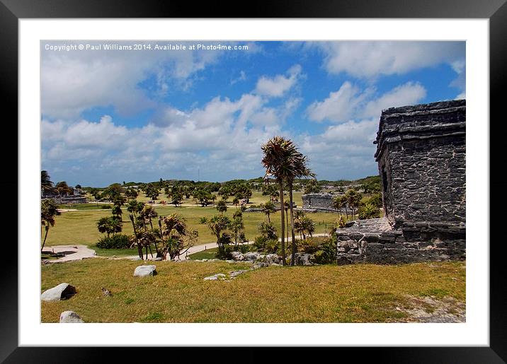 Tulum Ruin Site Framed Mounted Print by Paul Williams