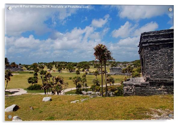 Tulum Ruin Site Acrylic by Paul Williams