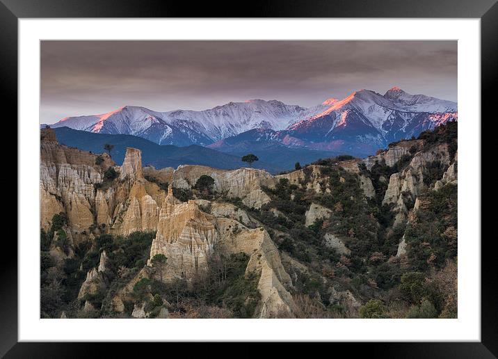 Les Orgues in Ille sur Tet Framed Mounted Print by Iksung Nah
