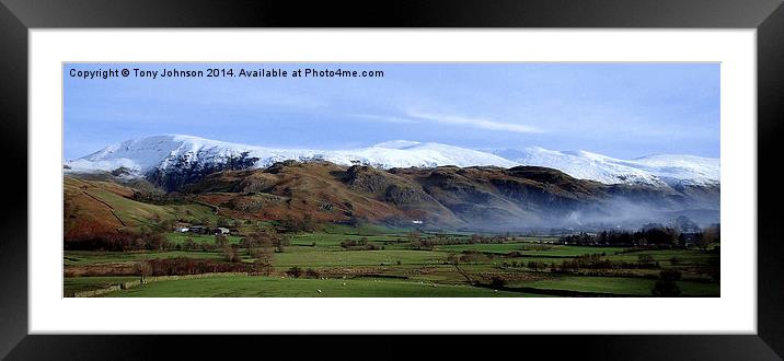 St. Johns-In-The-Vale - Winter, Cumbria Framed Mounted Print by Tony Johnson
