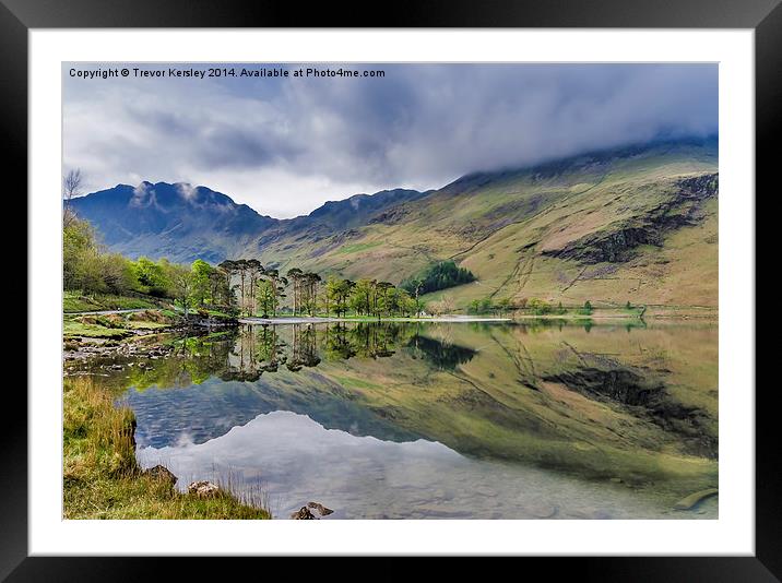 Buttermere Reflections Framed Mounted Print by Trevor Kersley RIP