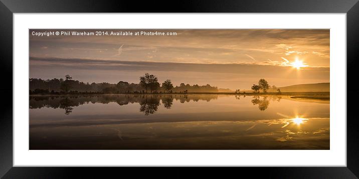 Whitten Pond Sunrise Framed Mounted Print by Phil Wareham
