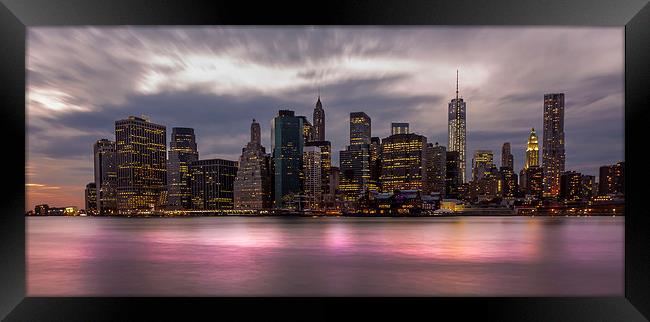 Lower Manhattan Skyline Framed Print by Jed Pearson
