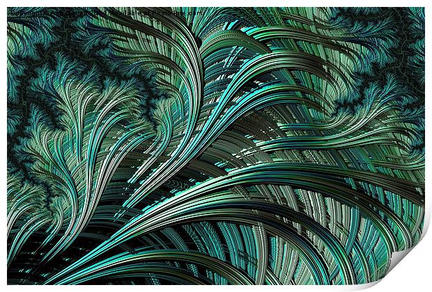 Green Palm - A Fractal Abstract Print by Ann Garrett