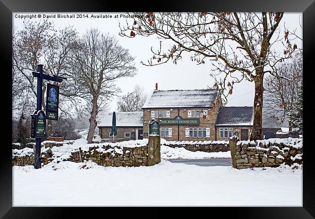 Robin Hood Inn at Baslow, Derbyshire. Framed Print by David Birchall