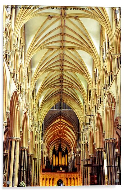 Lincoln Cathedral Acrylic by Gabriela Olteanu