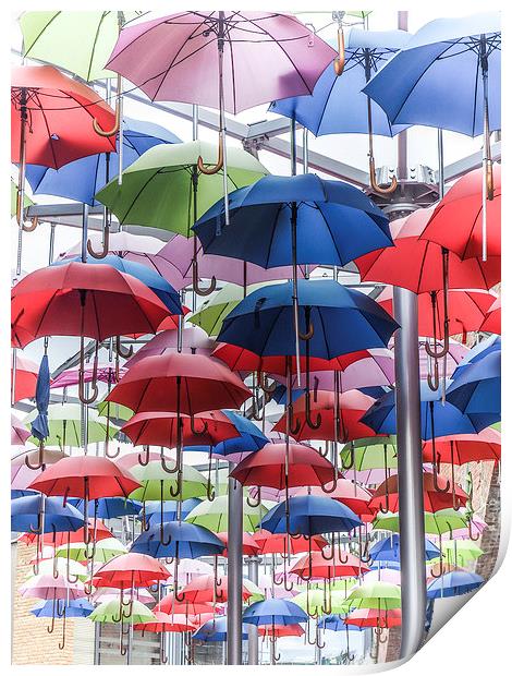 Its Raining... Umbrellas! Print by LensLight Traveler