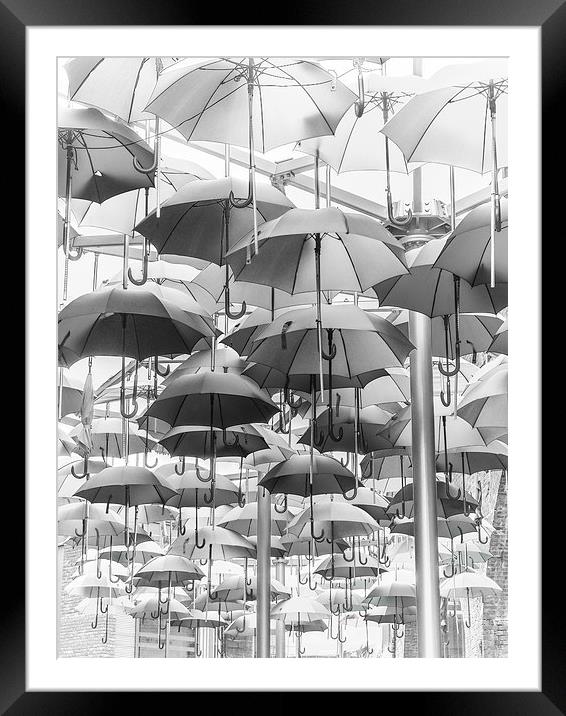 Its Rainin...Umbrellas! Framed Mounted Print by LensLight Traveler