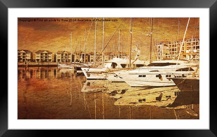 Quay Framed Mounted Print by Fine art by Rina