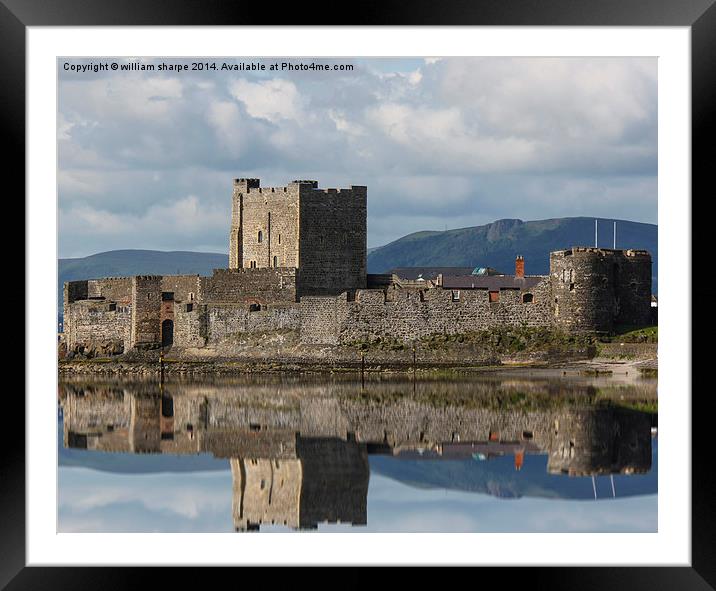 carrickfergus castle Framed Mounted Print by william sharpe