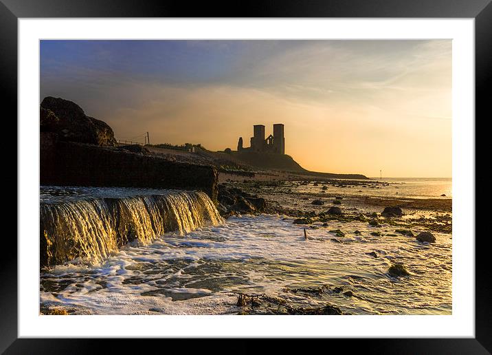 Reculver Gold Framed Mounted Print by Ian Hufton