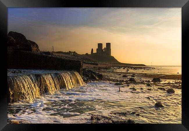 Reculver Gold Framed Print by Ian Hufton