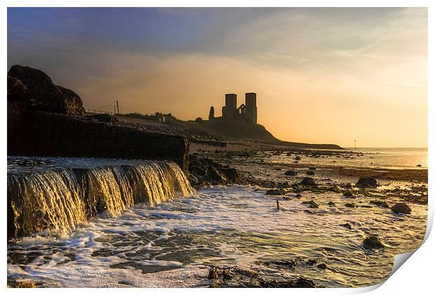 Reculver Gold Print by Ian Hufton