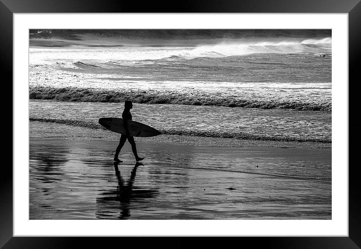The Surfer Framed Mounted Print by Sheila Smart