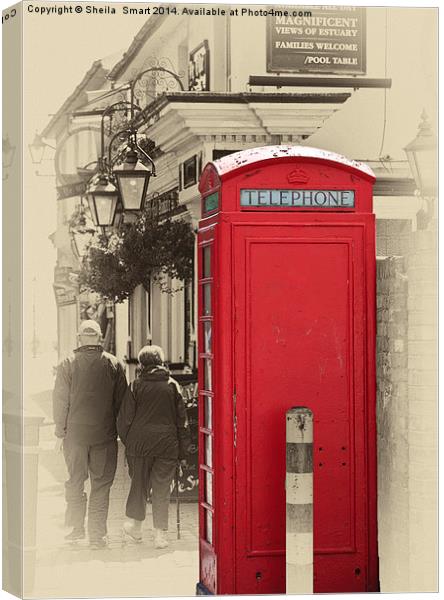 The red telephone box Canvas Print by Sheila Smart