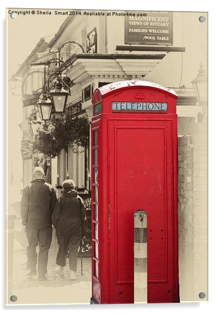 The red telephone box Acrylic by Sheila Smart