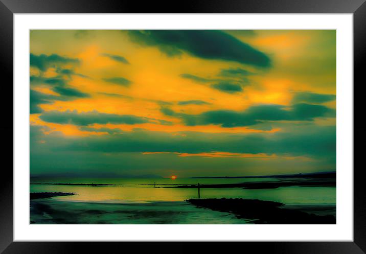 Hazy Ayrshire Sunset Framed Mounted Print by Chris Archer