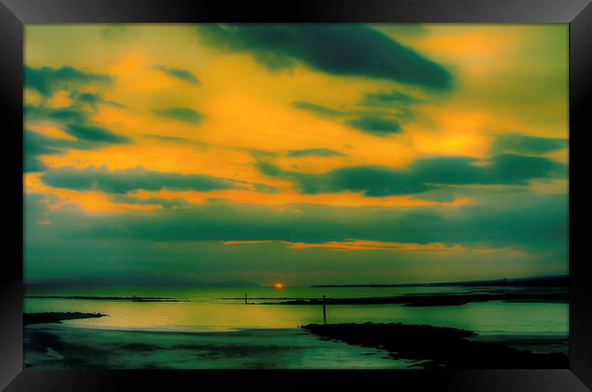 Hazy Ayrshire Sunset Framed Print by Chris Archer