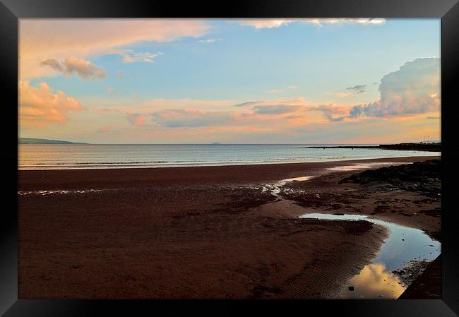 Cooling Troon Beach Framed Print by Chris Archer