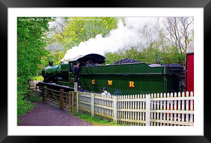 Steam Locomotive At Shackerstone Framed Mounted Print by philip milner