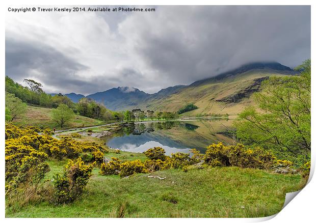 Early Morning at Buttermere Print by Trevor Kersley RIP